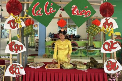 Hội chợ xuân của trường mầm non Hoa Hồng