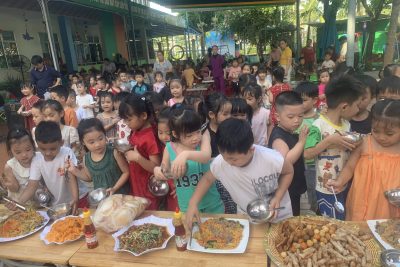 Buffet cuối năm kết hợp tổ chức 1/6 cho các con